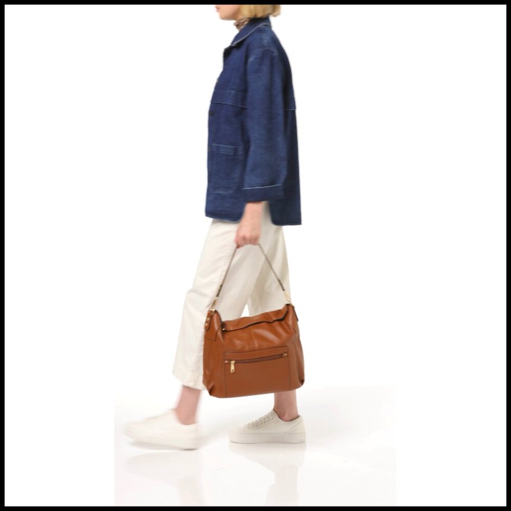 Large Hobo Tote with Crossbody Bag and Wallet Set, Synthetic Leather - Picture 7 of 7